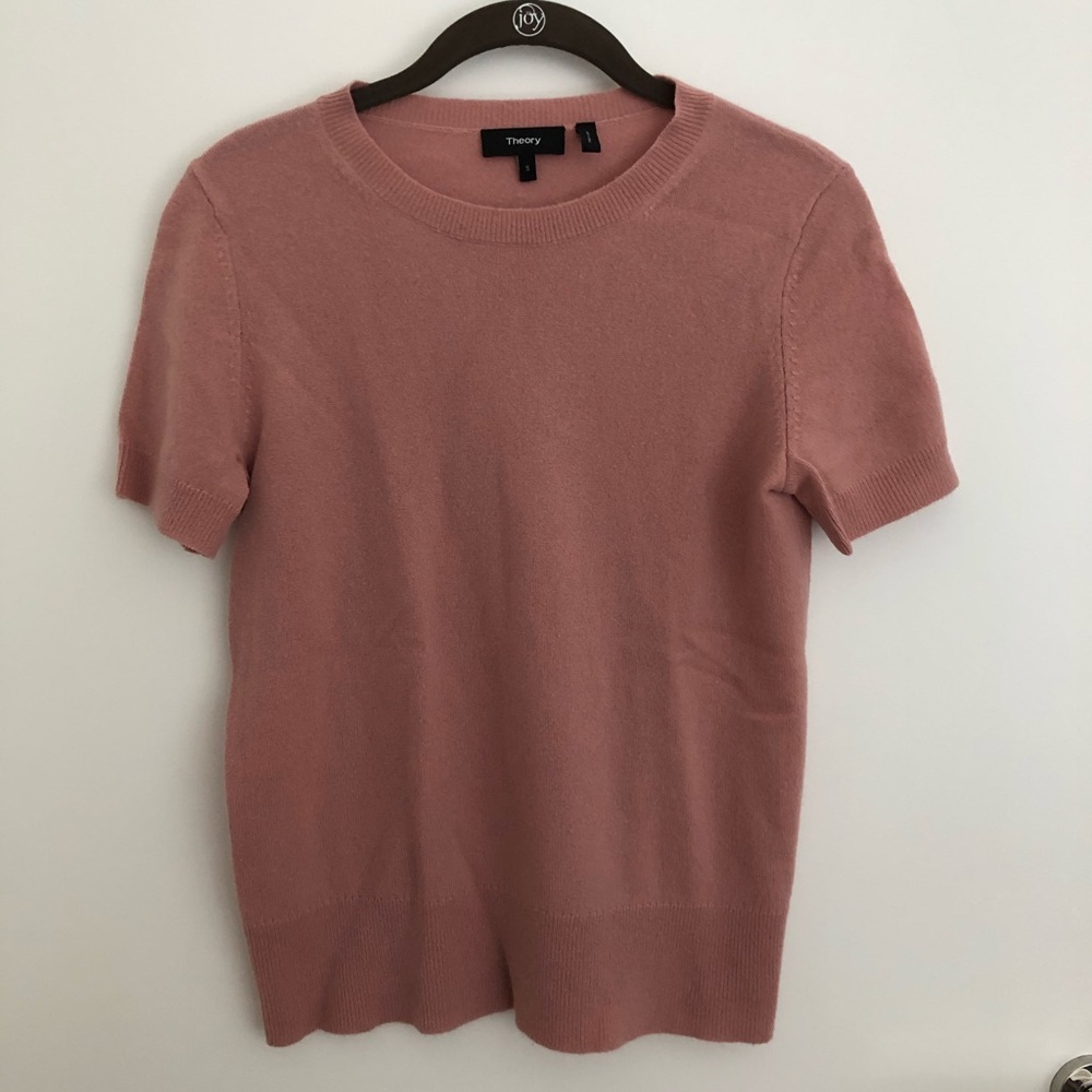Theory 100% Cashmere Shortsleeved Sweater